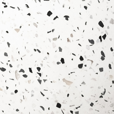 white with black stone