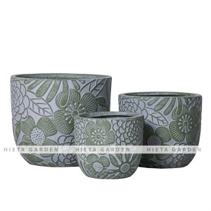 Antique fiberglass pots - H0102-327-S3