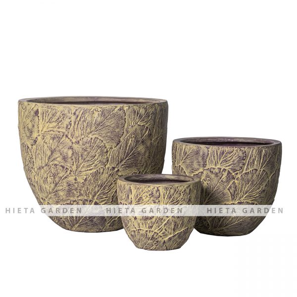 Antique fiberglass pots - H0102-326-S3