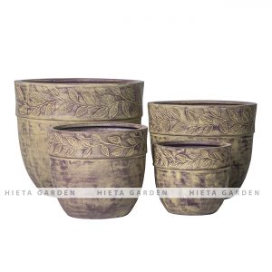 Antique fiberglass pots - H0102-325-S3
