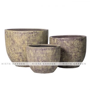 Antique fiberglass pots - H0102-324-S3